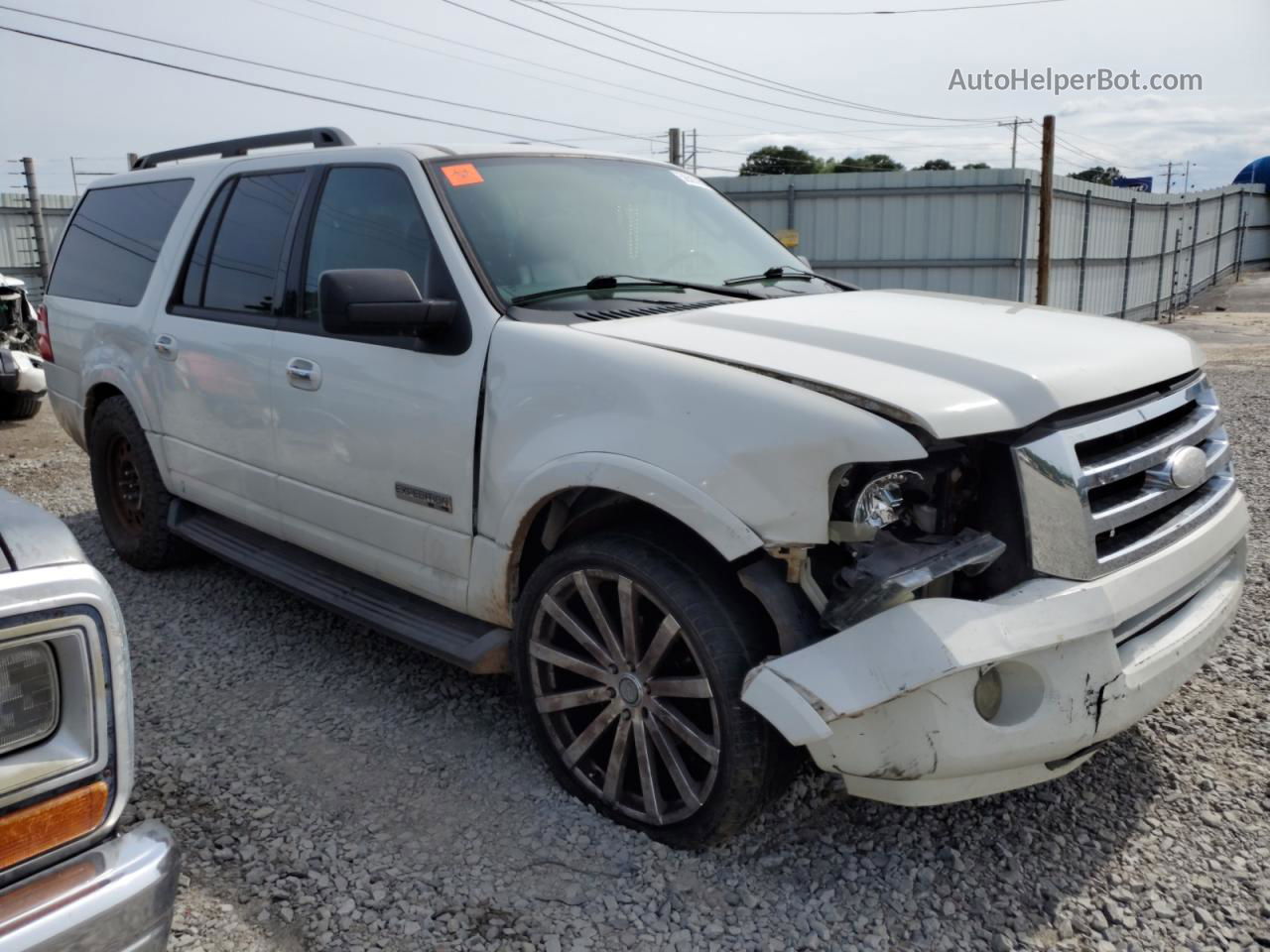 2008 Ford Expedition El Xlt White vin: 1FMFK15518LA05325