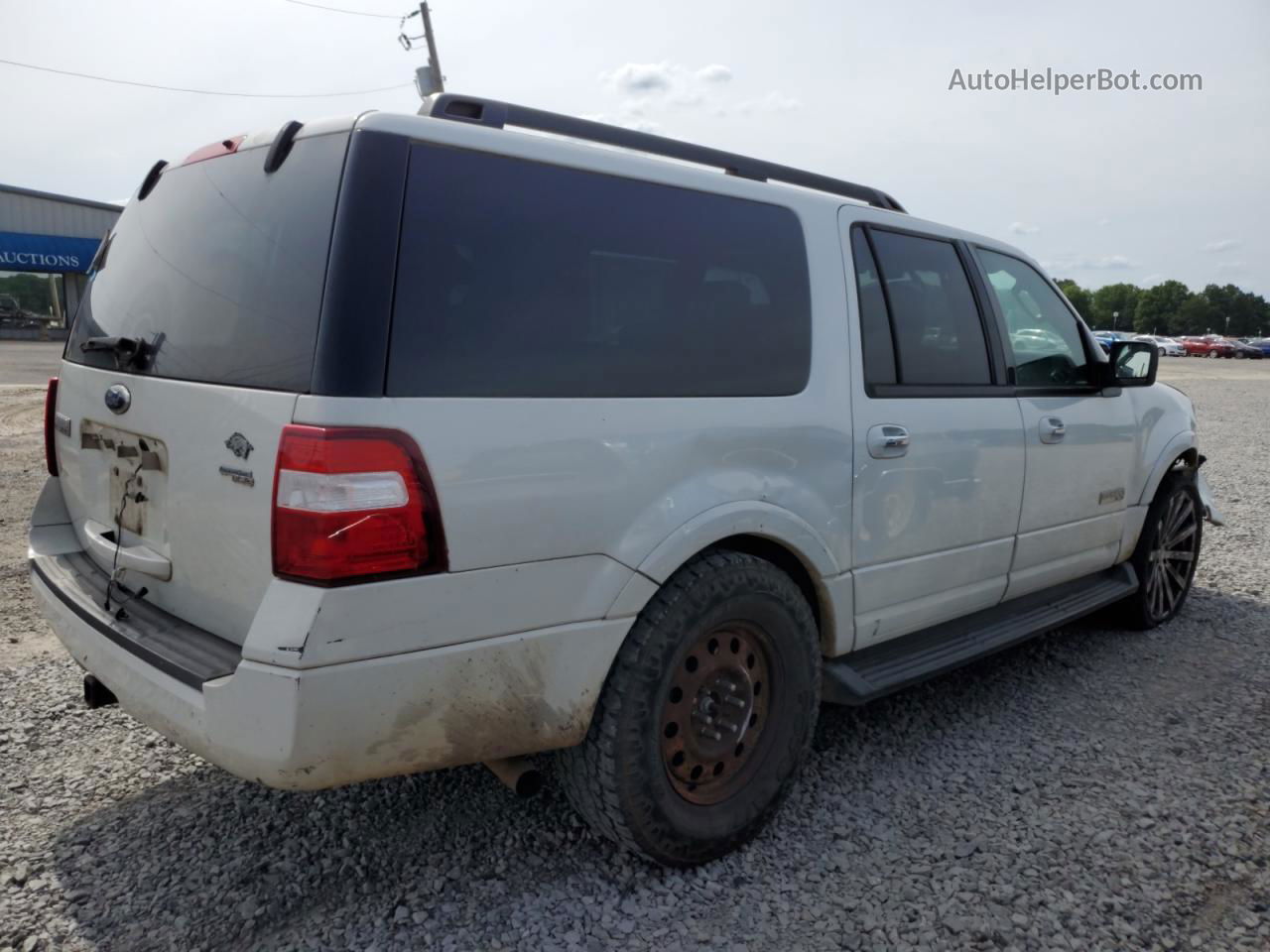 2008 Ford Expedition El Xlt White vin: 1FMFK15518LA05325