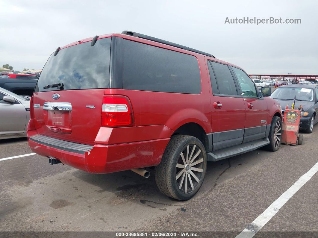 2007 Ford Expedition El Xlt Red vin: 1FMFK15547LA33537