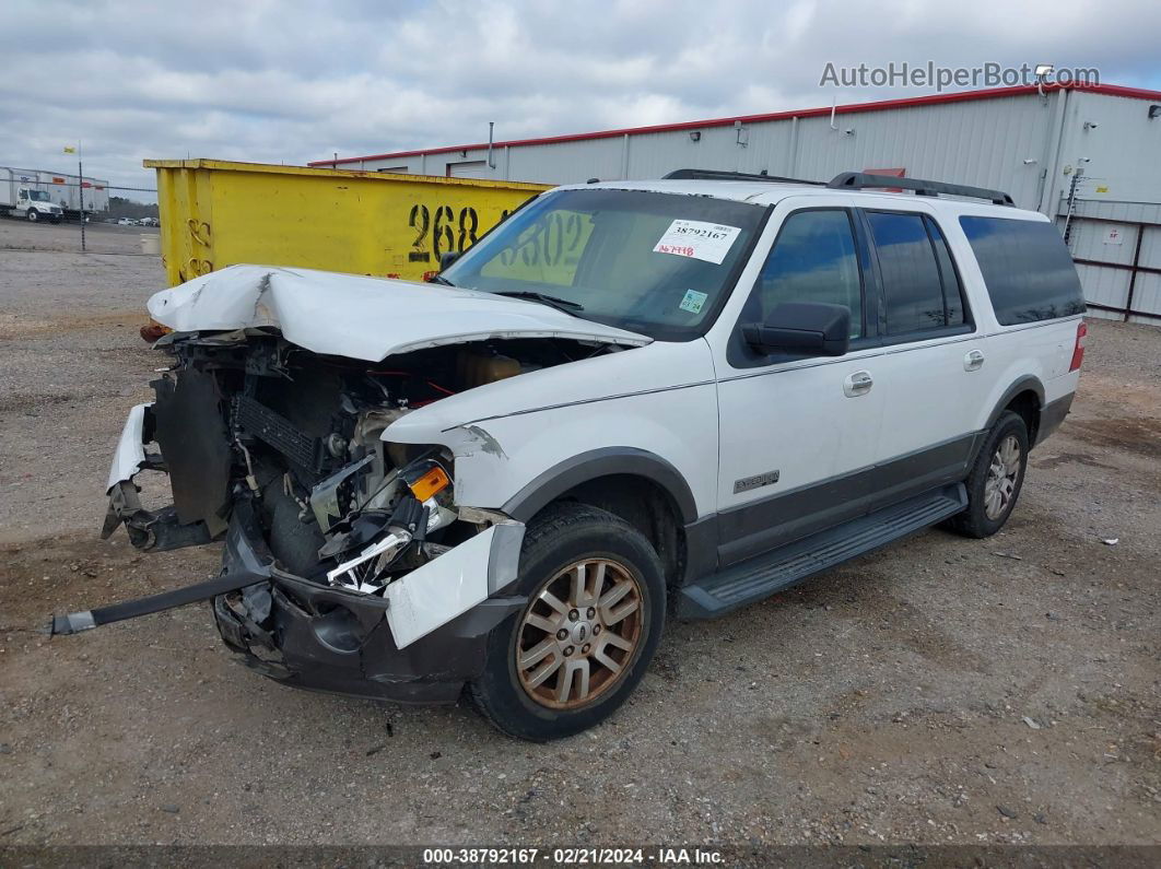 2007 Ford Expedition El Xlt White vin: 1FMFK15567LA49223