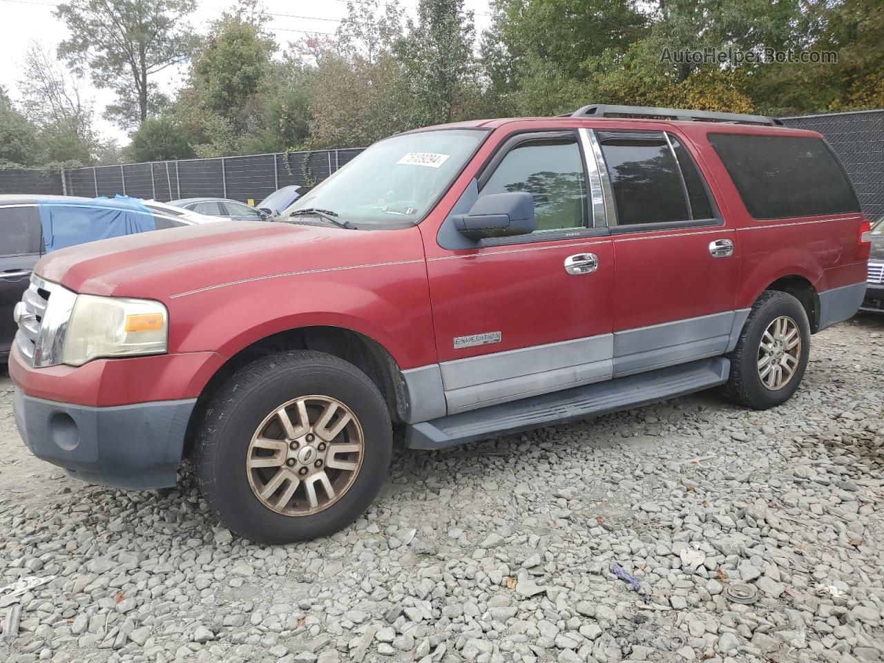 2007 Ford Expedition El Xlt Red vin: 1FMFK16507LA16846