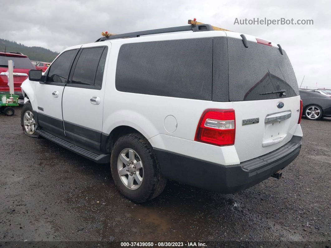 2007 Ford Expedition El Xlt White vin: 1FMFK16507LA87271