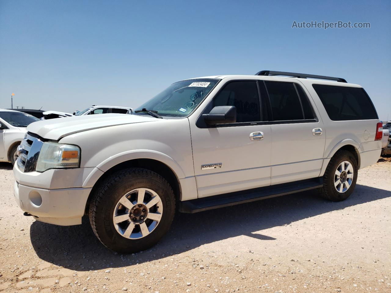 2008 Ford Expedition El Xlt White vin: 1FMFK16518LA55690