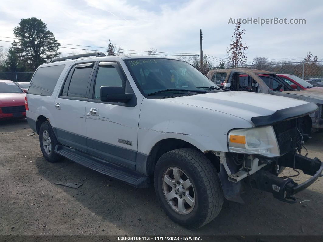 2007 Ford Expedition El Xlt White vin: 1FMFK16527LA17304