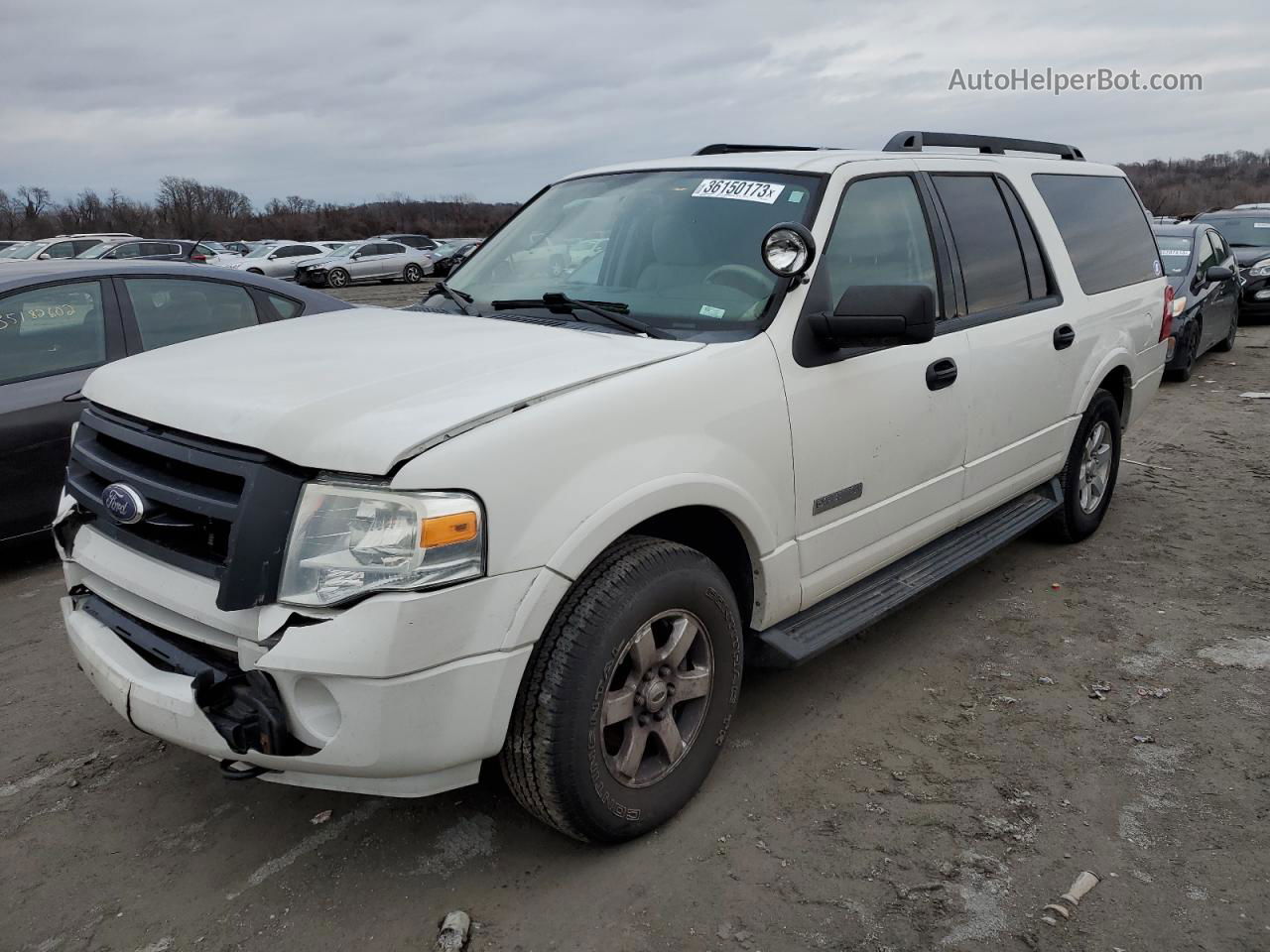 2008 Ford Expedition El Xlt White vin: 1FMFK16548LA49768