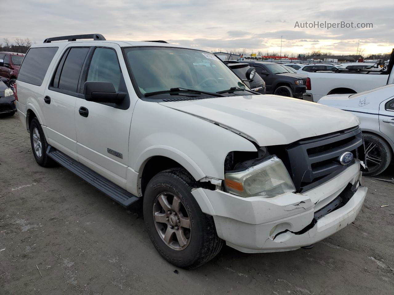 2008 Ford Expedition El Xlt White vin: 1FMFK16548LA49768