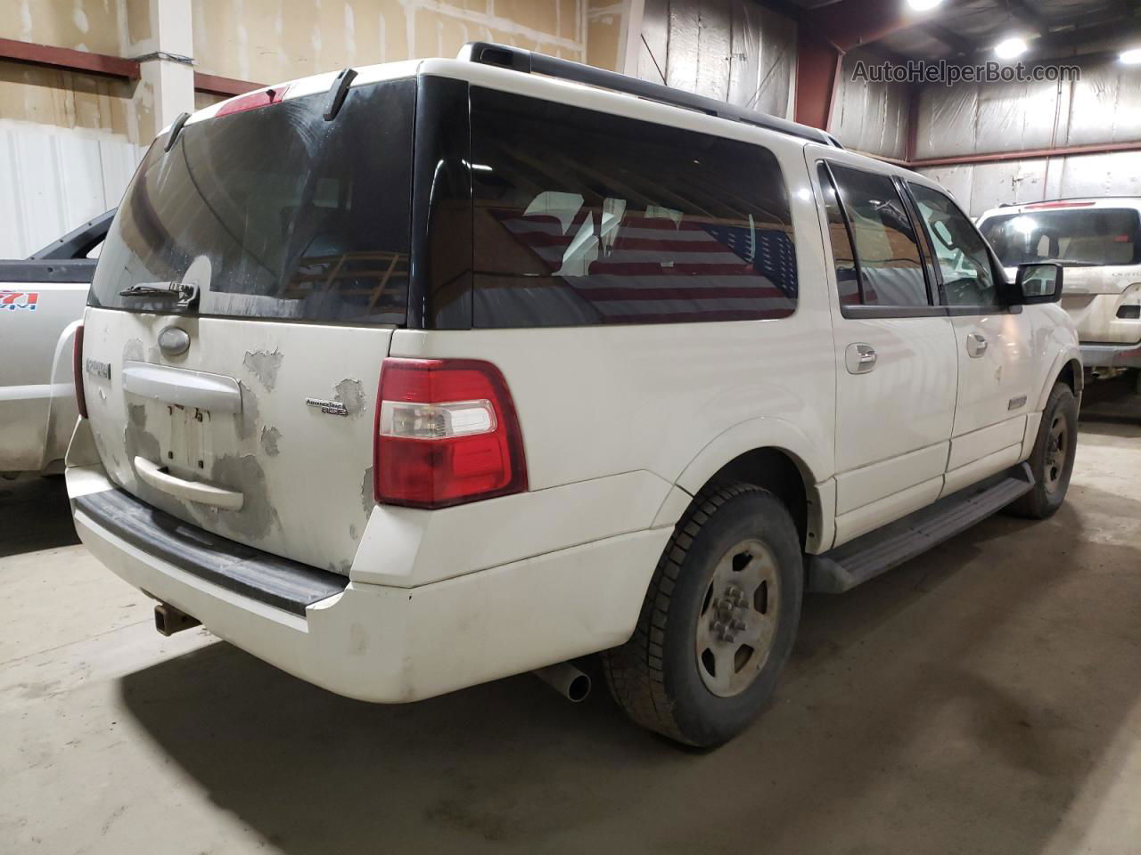 2008 Ford Expedition El Xlt White vin: 1FMFK16558LA36320