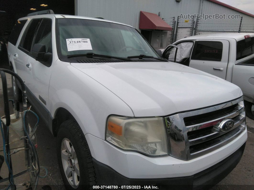 2007 Ford Expedition El Xlt White vin: 1FMFK16587LA83887