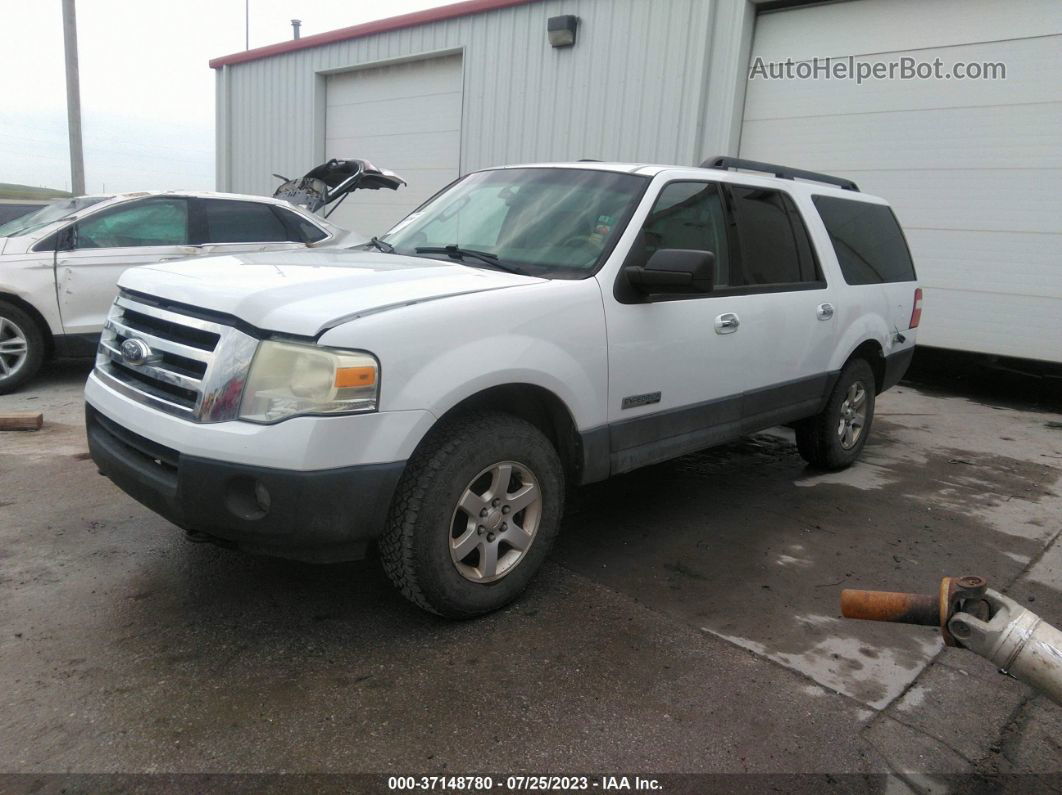 2007 Ford Expedition El Xlt White vin: 1FMFK16587LA83887