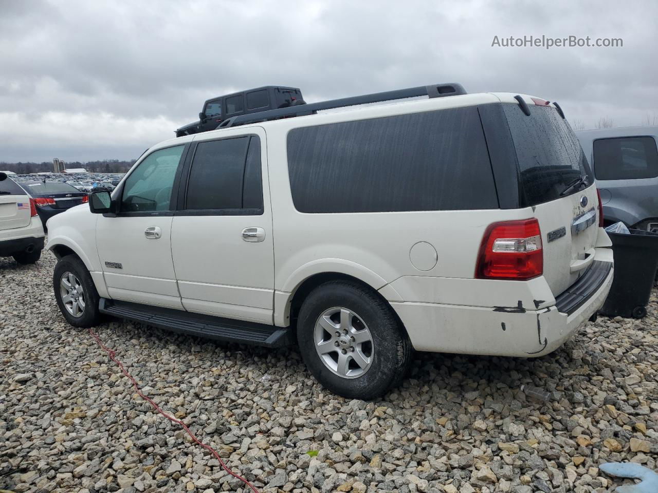 2008 Ford Expedition El Xlt White vin: 1FMFK16588LA18118