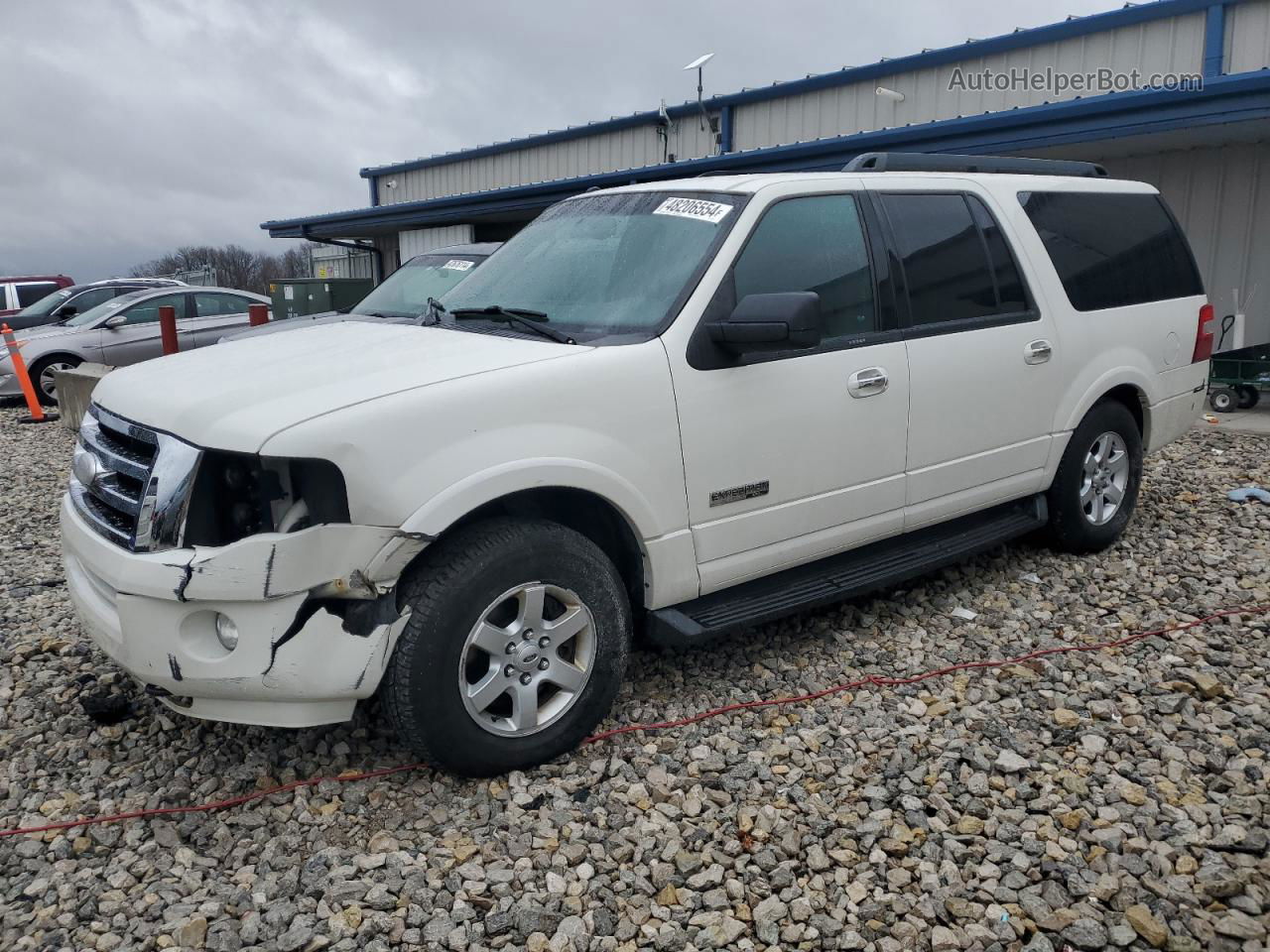 2008 Ford Expedition El Xlt White vin: 1FMFK16588LA18118