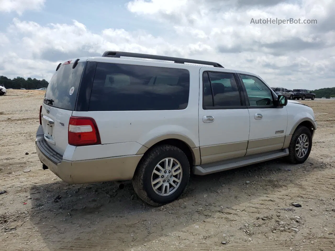 2007 Ford Expedition El Eddie Bauer Белый vin: 1FMFK17517LA00511