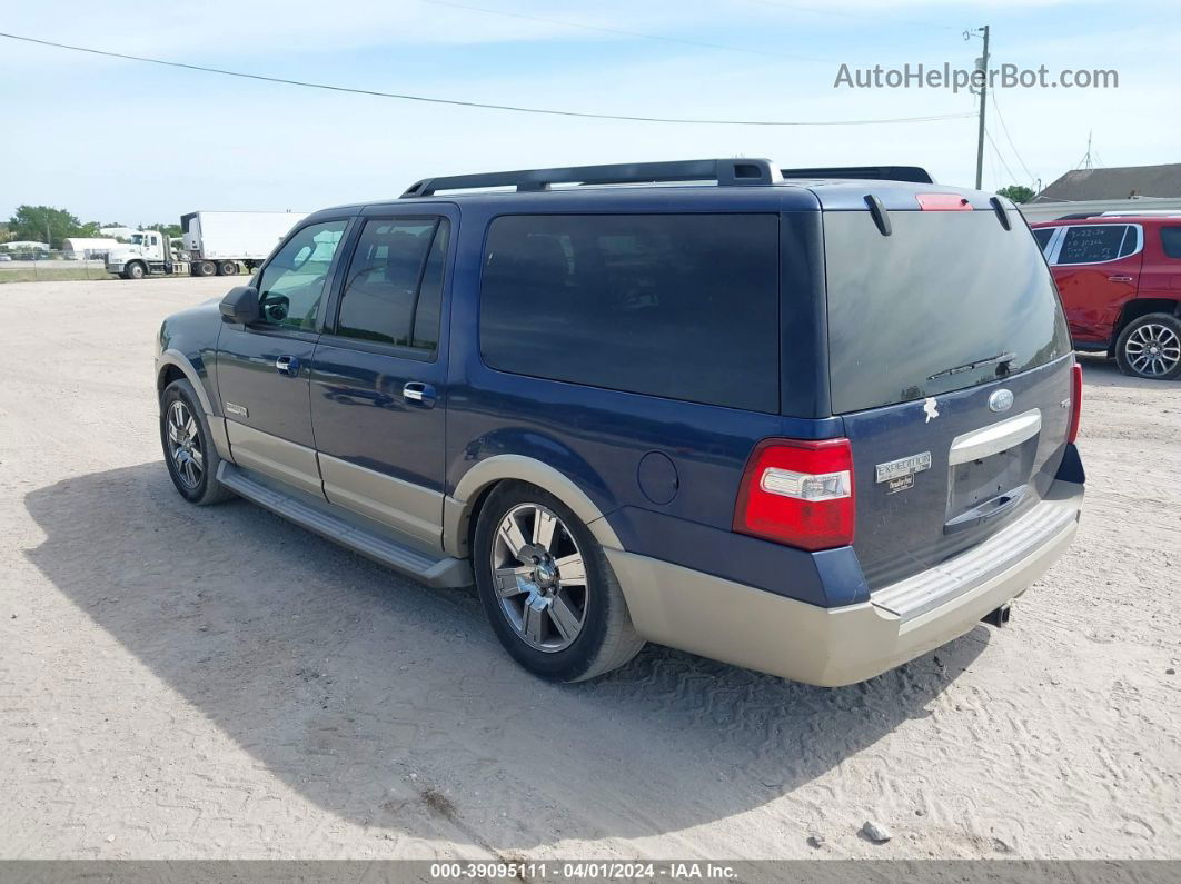 2007 Ford Expedition El Eddie Bauer Dark Blue vin: 1FMFK17517LA02100