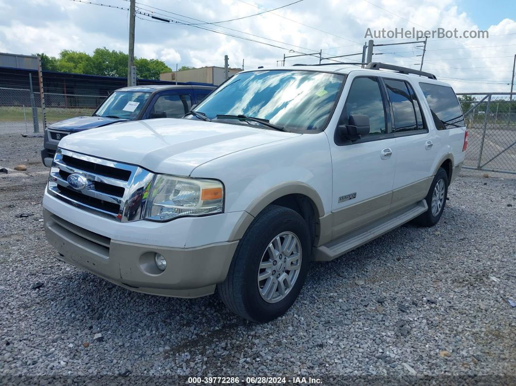 2007 Ford Expedition El Eddie Bauer Белый vin: 1FMFK17517LA10388