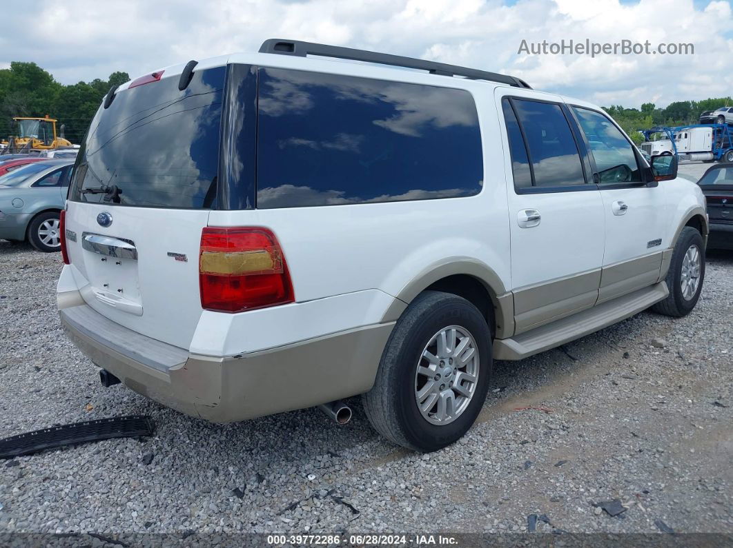 2007 Ford Expedition El Eddie Bauer Белый vin: 1FMFK17517LA10388