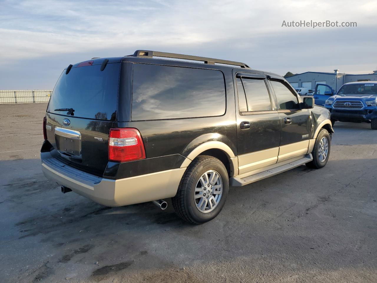 2007 Ford Expedition El Eddie Bauer Black vin: 1FMFK17517LA14571