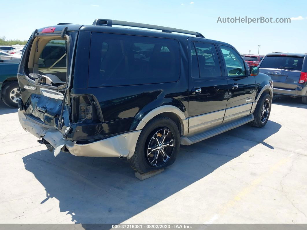 2007 Ford Expedition El Eddie Bauer Black vin: 1FMFK17527LA30536