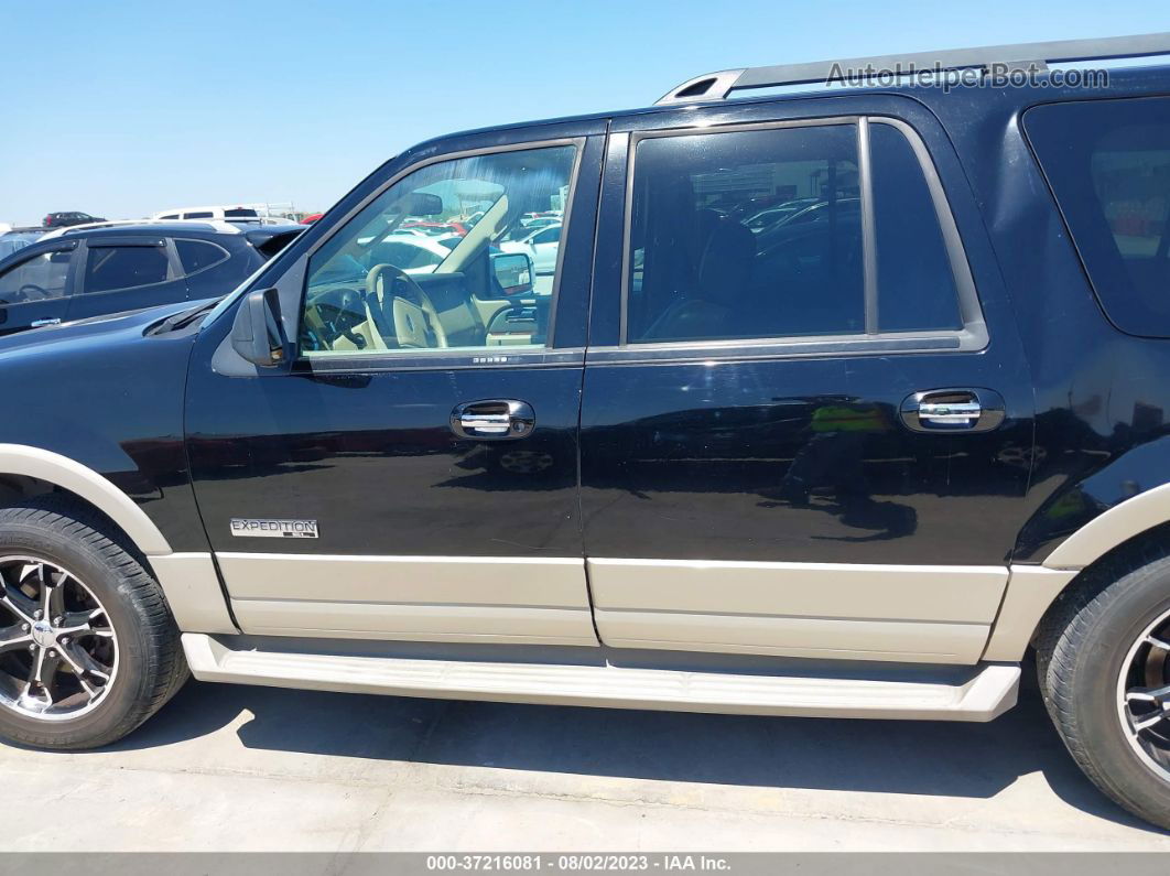 2007 Ford Expedition El Eddie Bauer Black vin: 1FMFK17527LA30536