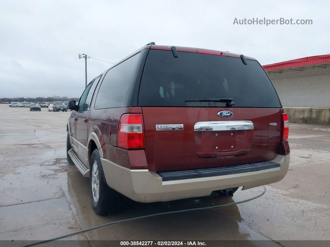 2007 Ford Expedition El Eddie Bauer Maroon vin: 1FMFK17527LA31590