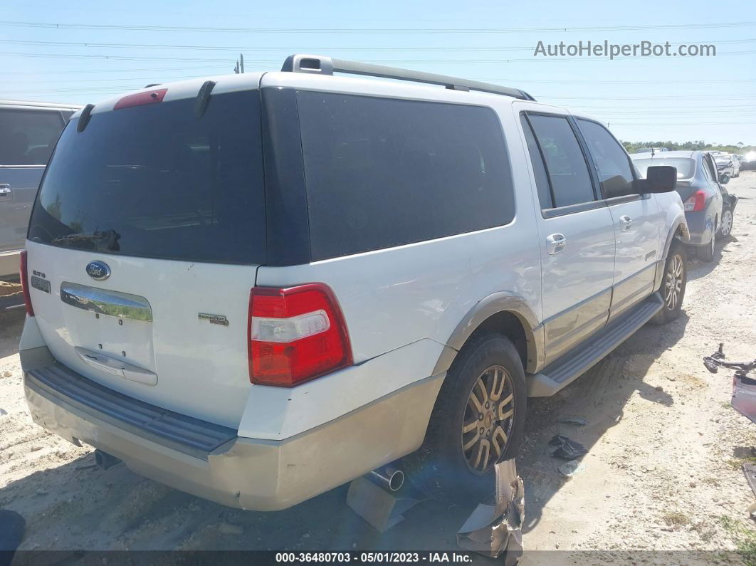 2007 Ford Expedition El Eddie Bauer White vin: 1FMFK17537LA19769