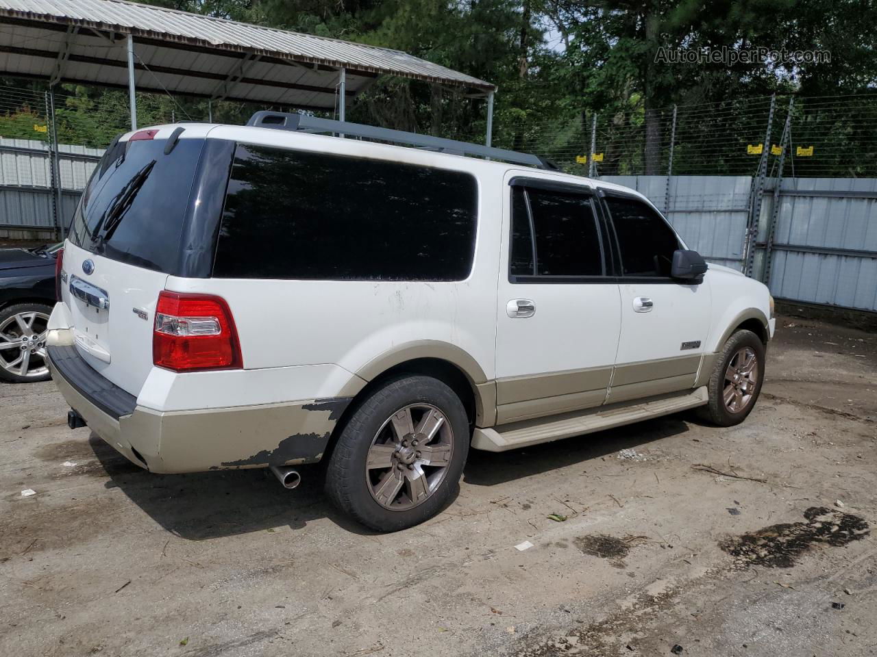 2007 Ford Expedition El Eddie Bauer Белый vin: 1FMFK17537LA21411