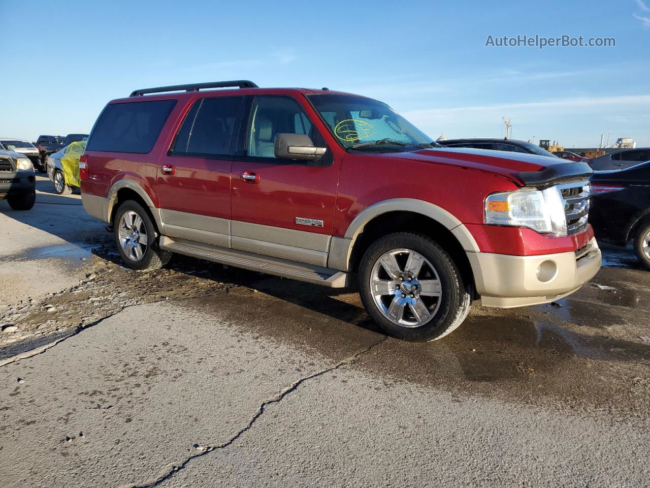 2007 Ford Expedition El Eddie Bauer Красный vin: 1FMFK17537LA98893