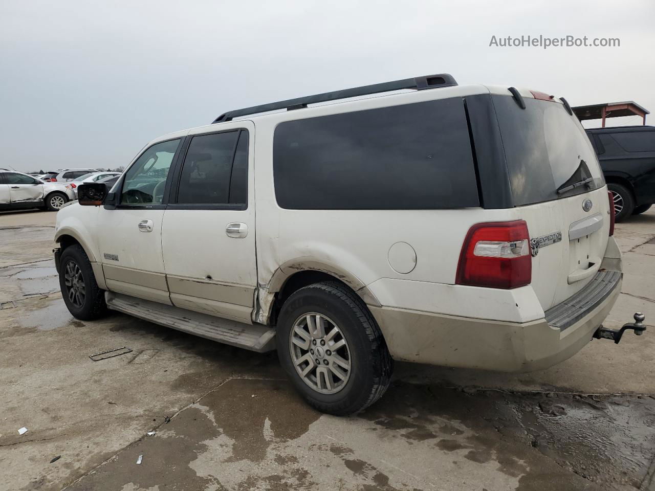 2008 Ford Expedition El Eddie Bauer White vin: 1FMFK17538LA18445