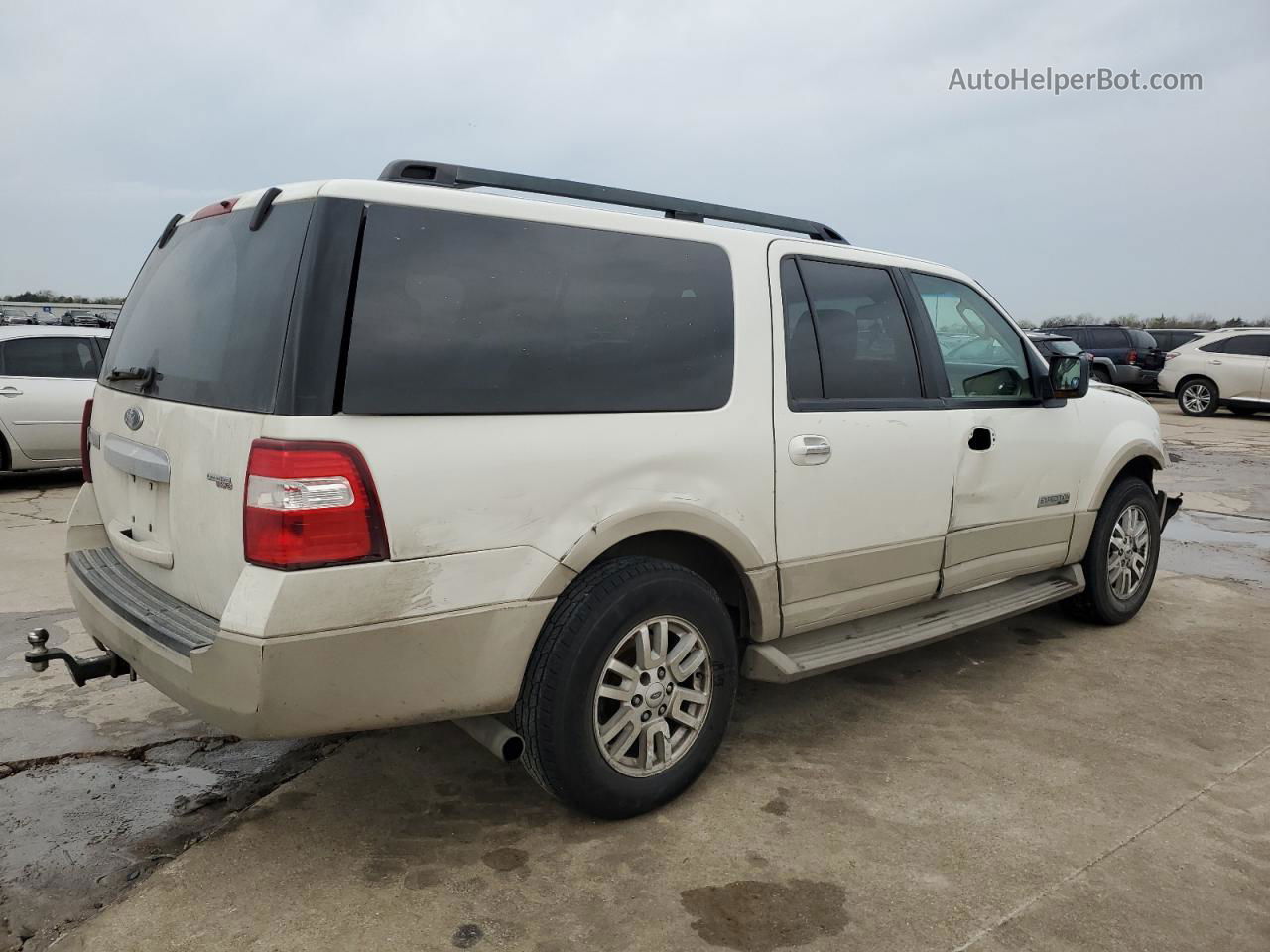 2008 Ford Expedition El Eddie Bauer White vin: 1FMFK17538LA18445