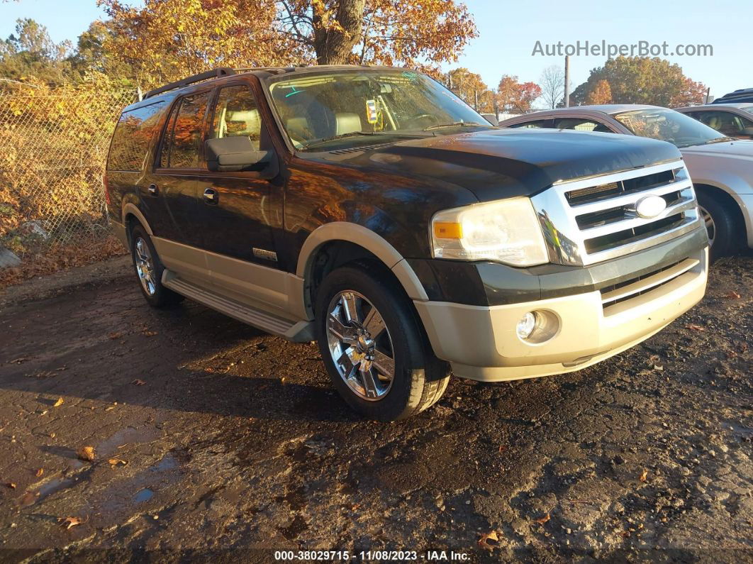 2007 Ford Expedition El Eddie Bauer Black vin: 1FMFK17557LA88740