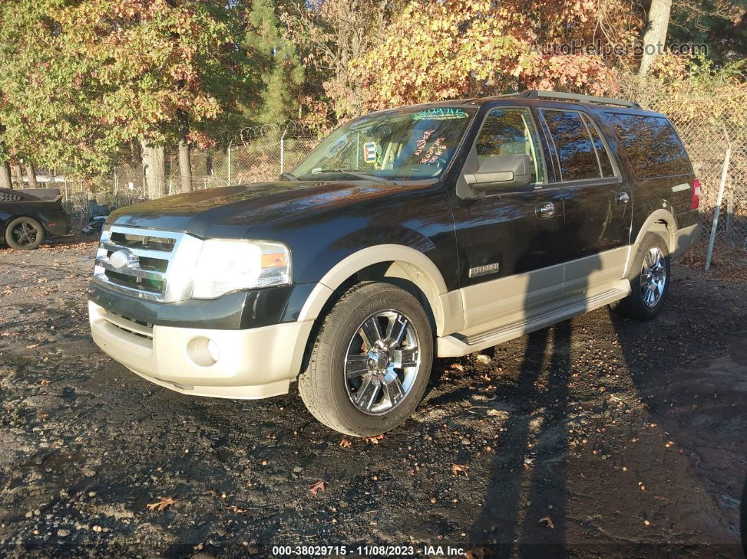 2007 Ford Expedition El Eddie Bauer Black vin: 1FMFK17557LA88740