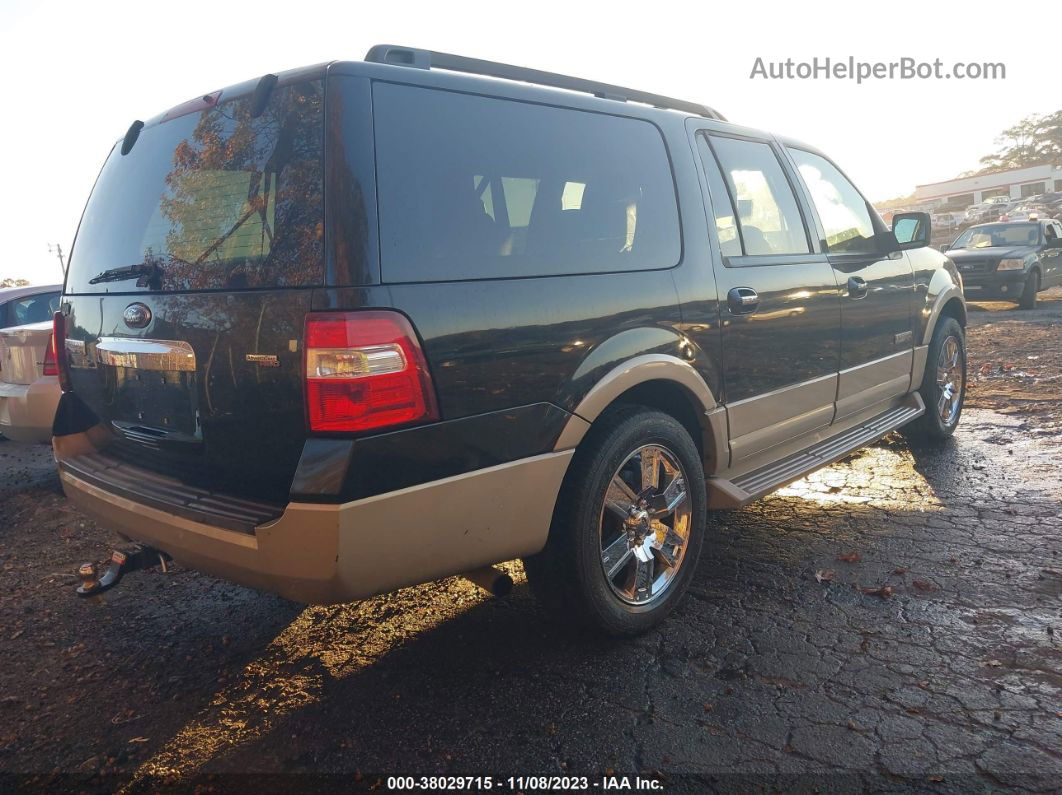 2007 Ford Expedition El Eddie Bauer Black vin: 1FMFK17557LA88740