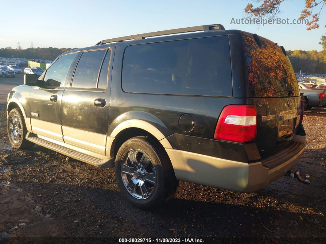 2007 Ford Expedition El Eddie Bauer Black vin: 1FMFK17557LA88740