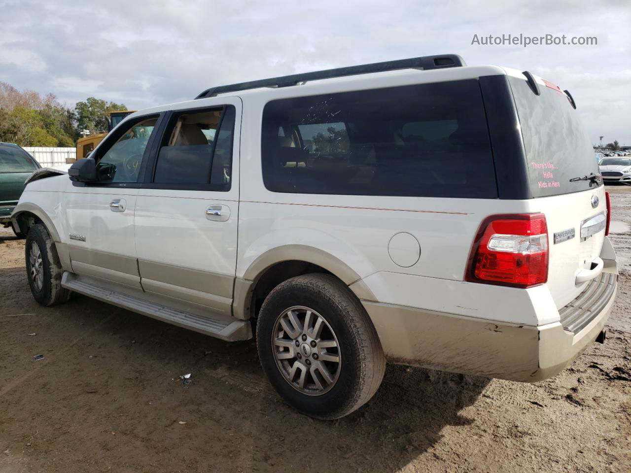 2008 Ford Expedition El Eddie Bauer White vin: 1FMFK17558LA21850