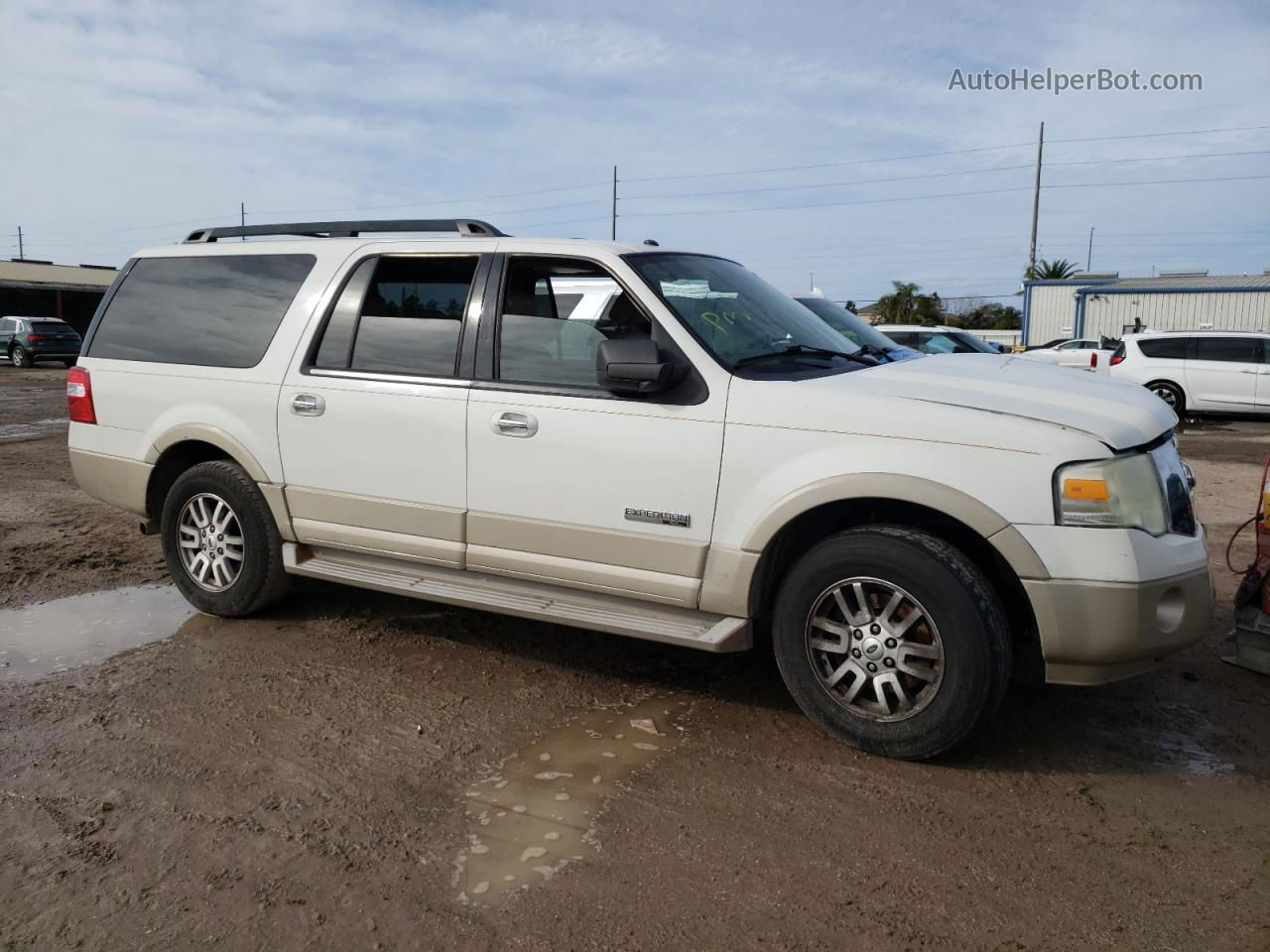 2008 Ford Expedition El Eddie Bauer White vin: 1FMFK17558LA21850