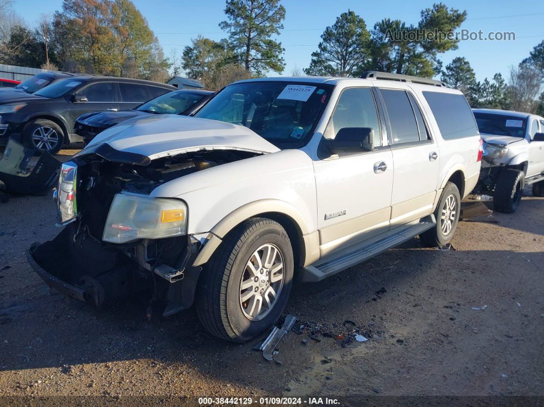 2007 Ford Expedition El Eddie Bauer White vin: 1FMFK17567LA16705