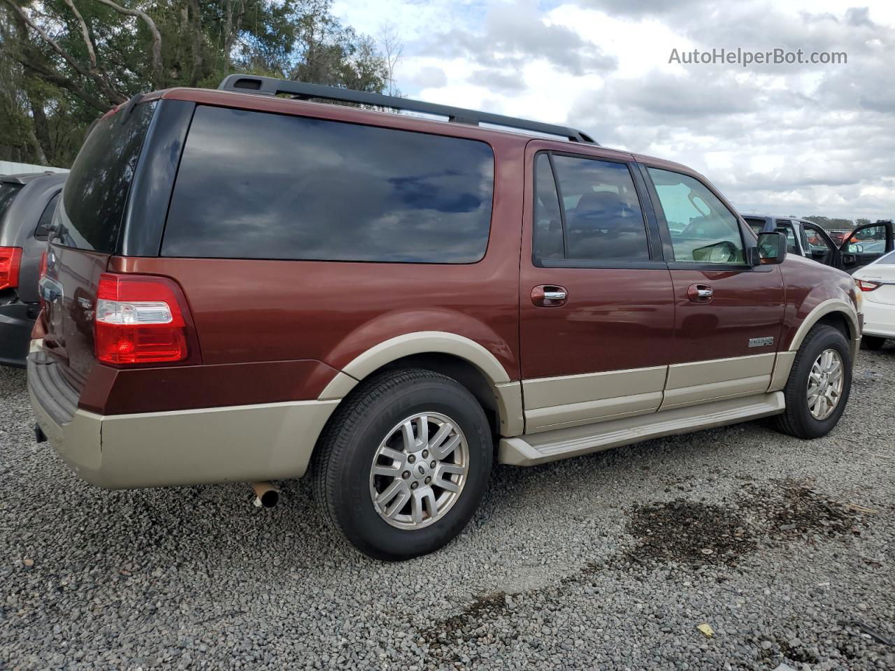 2007 Ford Expedition El Eddie Bauer Коричневый vin: 1FMFK17567LA31723