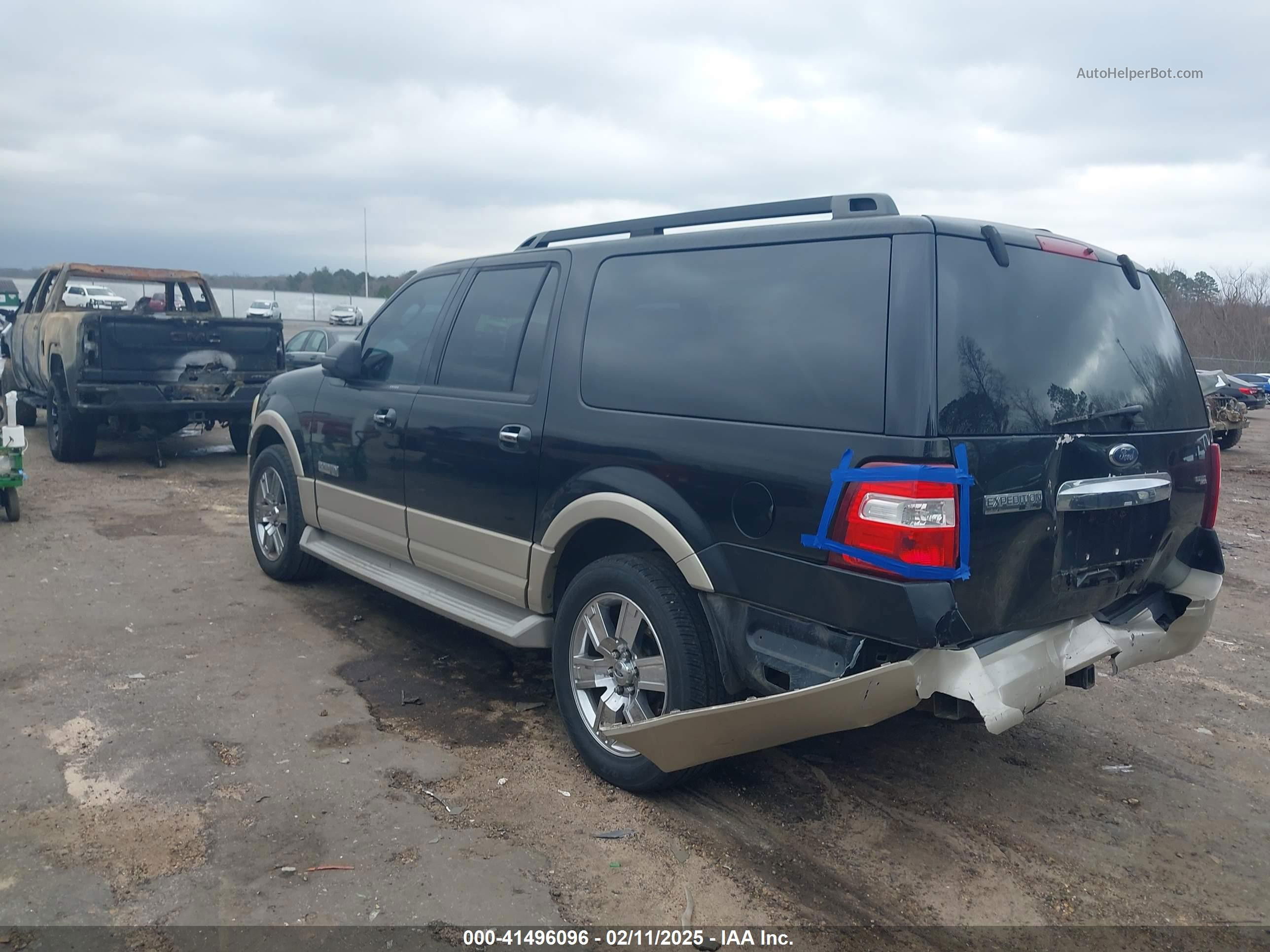 2007 Ford Expedition El Eddie Bauer Black vin: 1FMFK17577LA17216