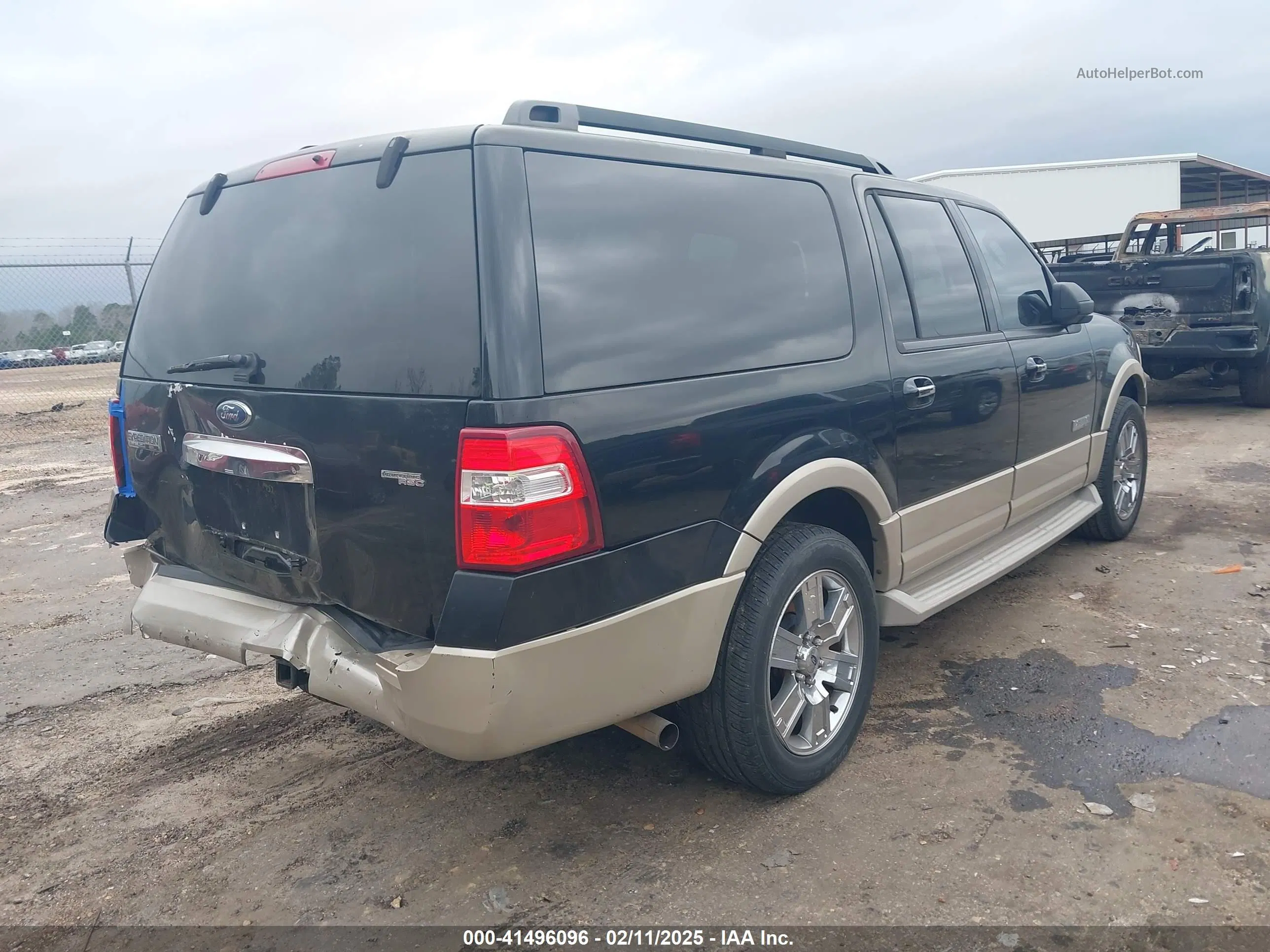 2007 Ford Expedition El Eddie Bauer Black vin: 1FMFK17577LA17216
