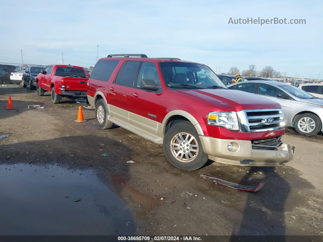 2007 Ford Expedition El Eddie Bauer Red vin: 1FMFK17577LA23288