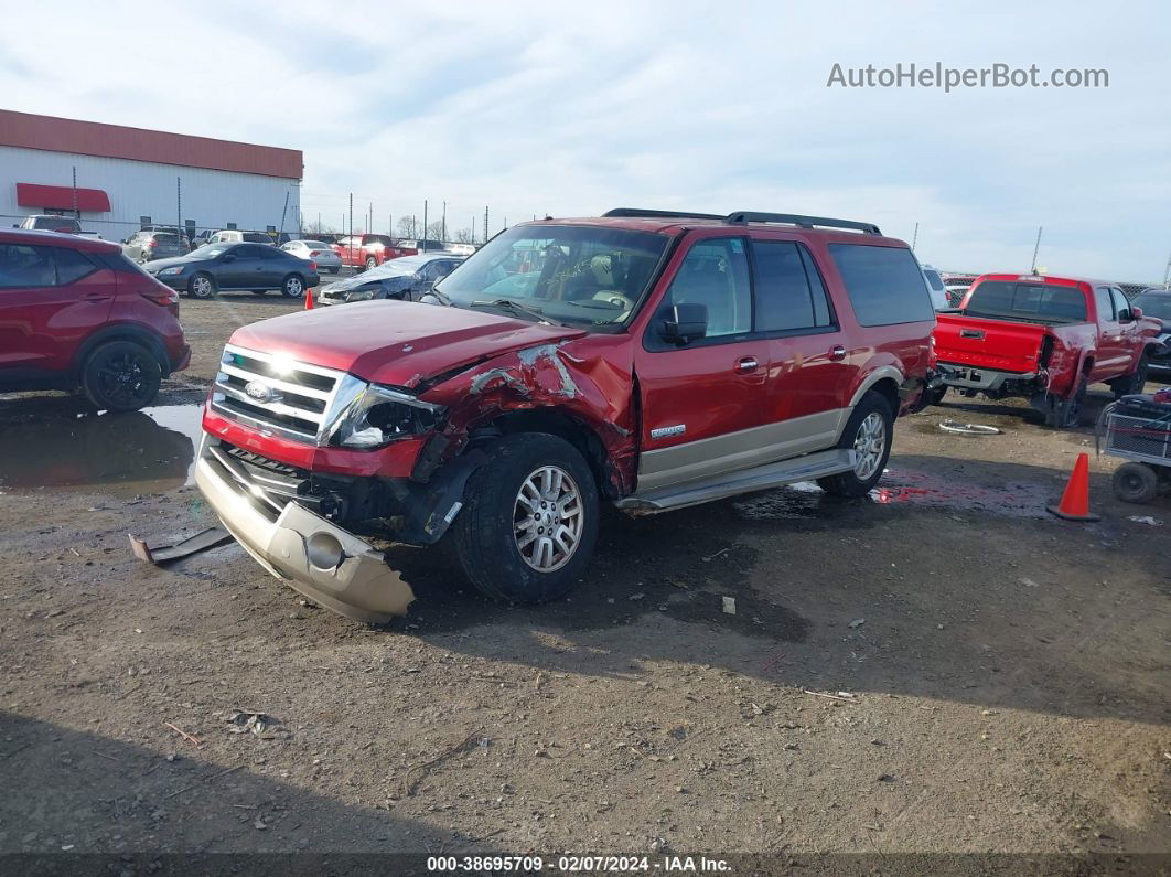 2007 Ford Expedition El Eddie Bauer Red vin: 1FMFK17577LA23288