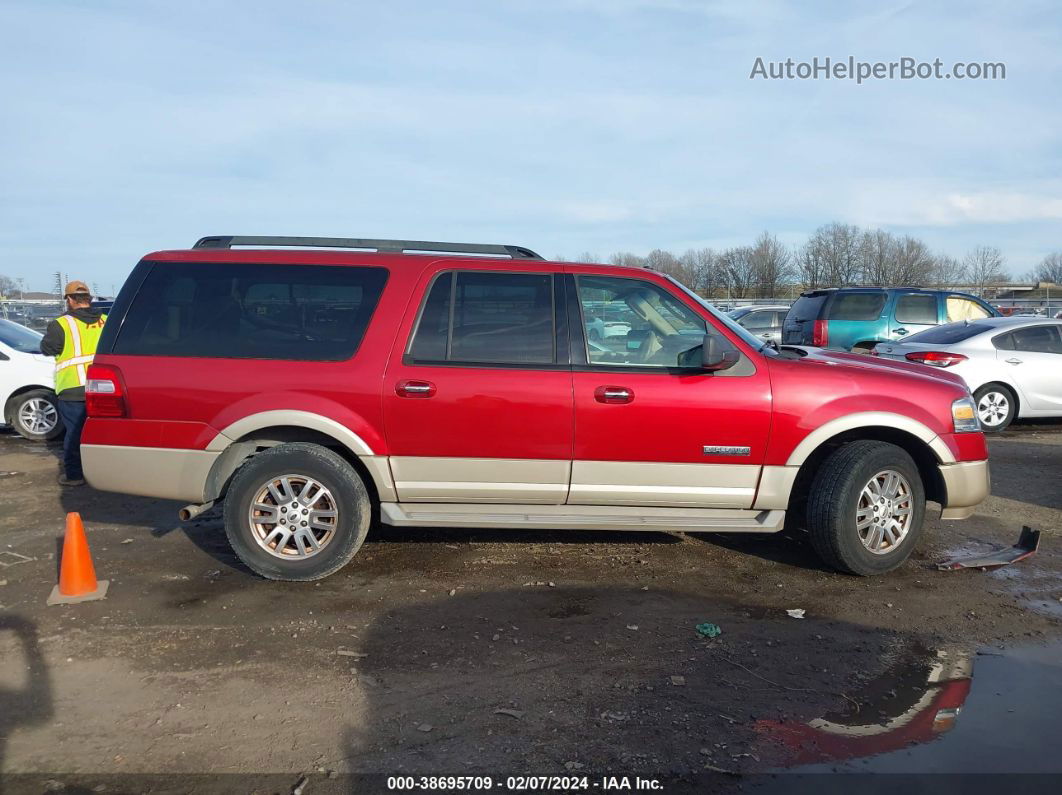 2007 Ford Expedition El Eddie Bauer Red vin: 1FMFK17577LA23288