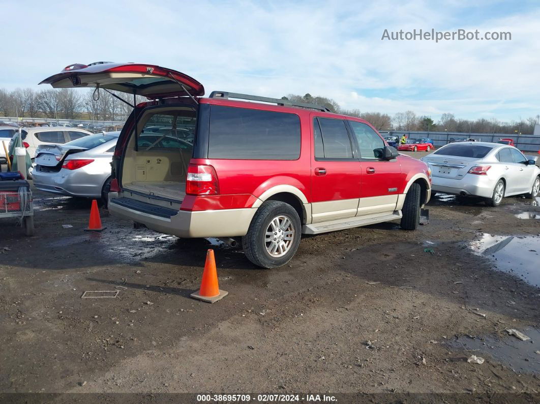 2007 Ford Expedition El Eddie Bauer Red vin: 1FMFK17577LA23288