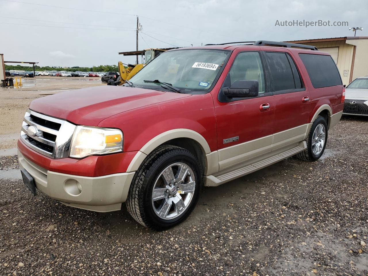 2007 Ford Expedition El Eddie Bauer Red vin: 1FMFK17577LA81997