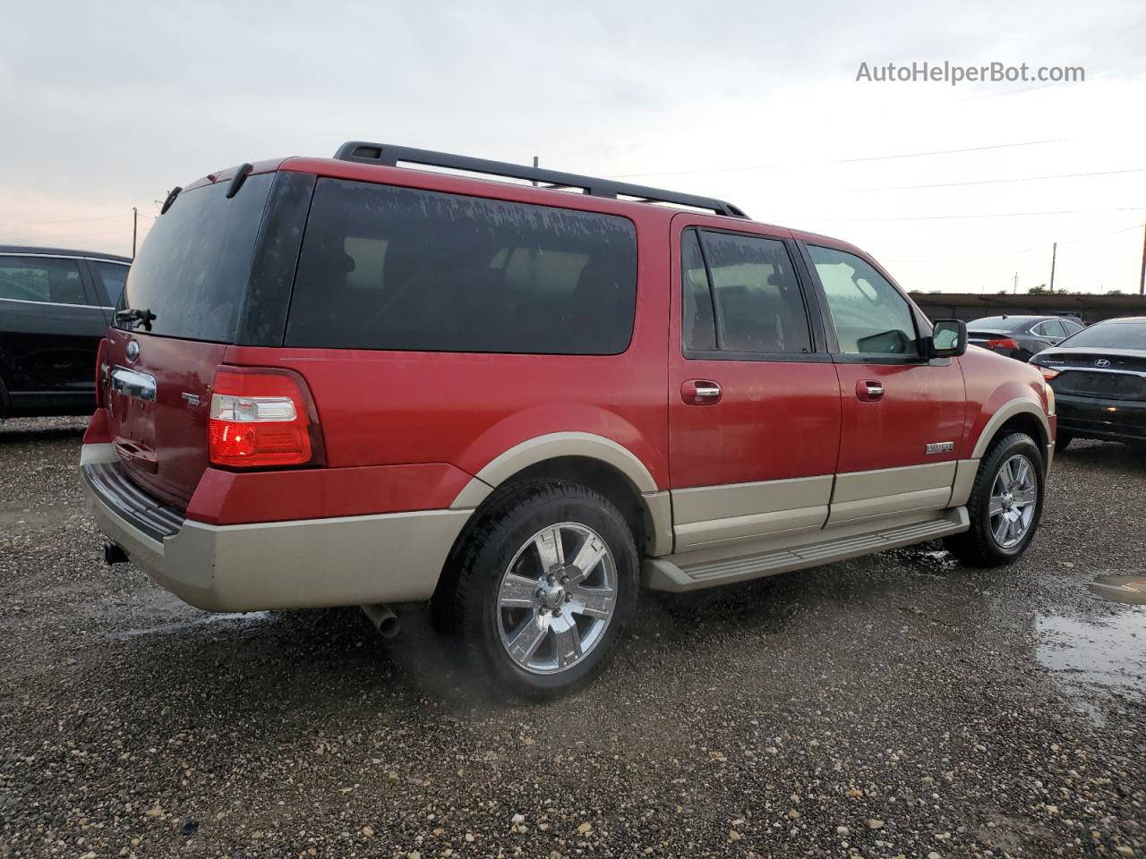 2007 Ford Expedition El Eddie Bauer Red vin: 1FMFK17577LA81997
