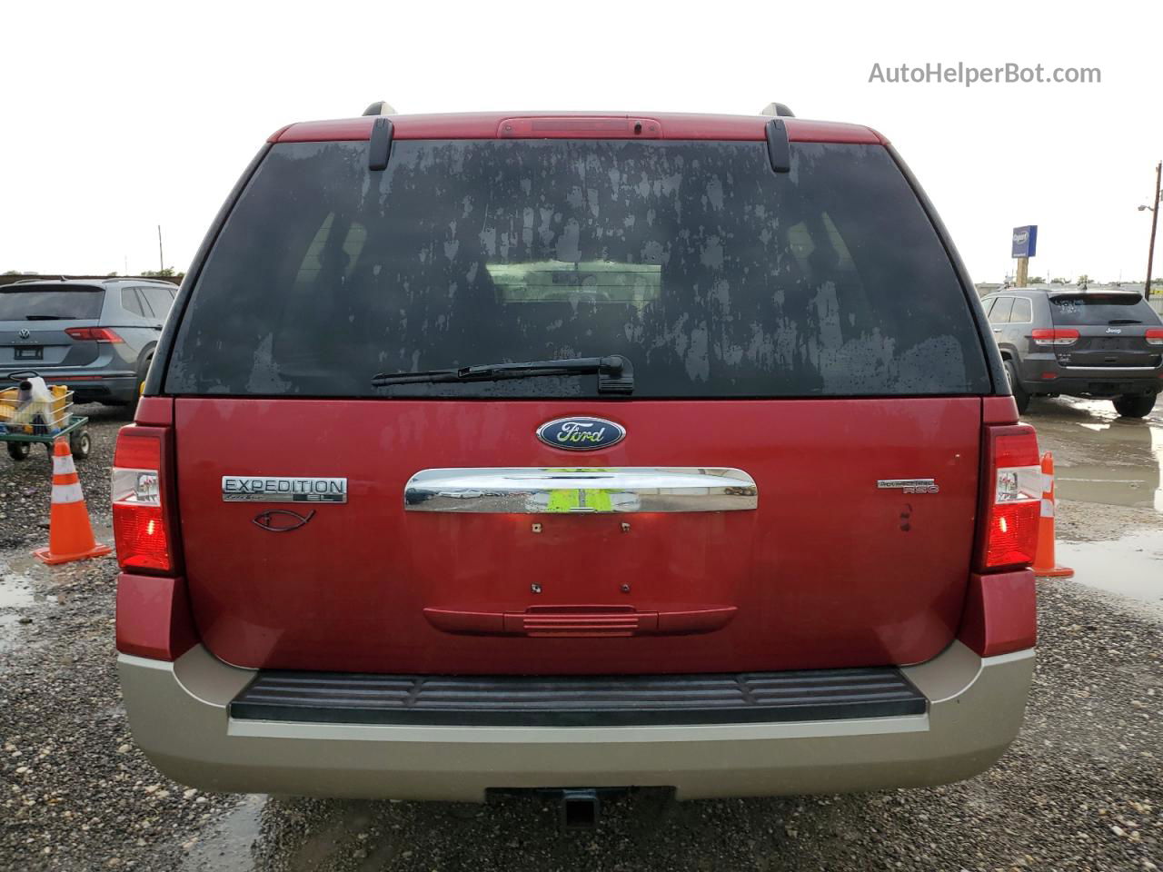 2007 Ford Expedition El Eddie Bauer Red vin: 1FMFK17577LA81997