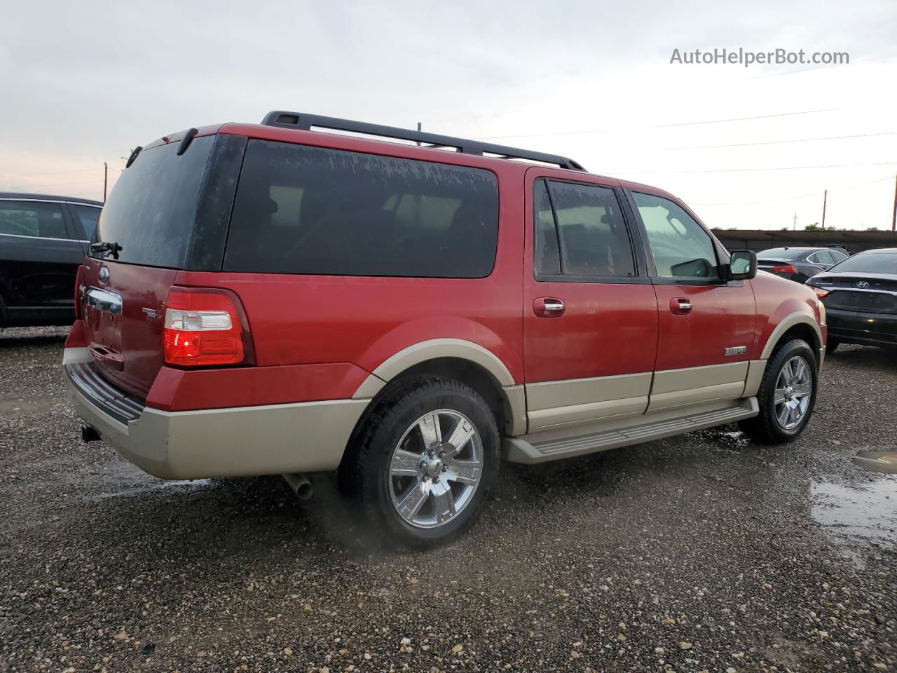 2007 Ford Expedition El Eddie Bauer Red vin: 1FMFK17577LA81997