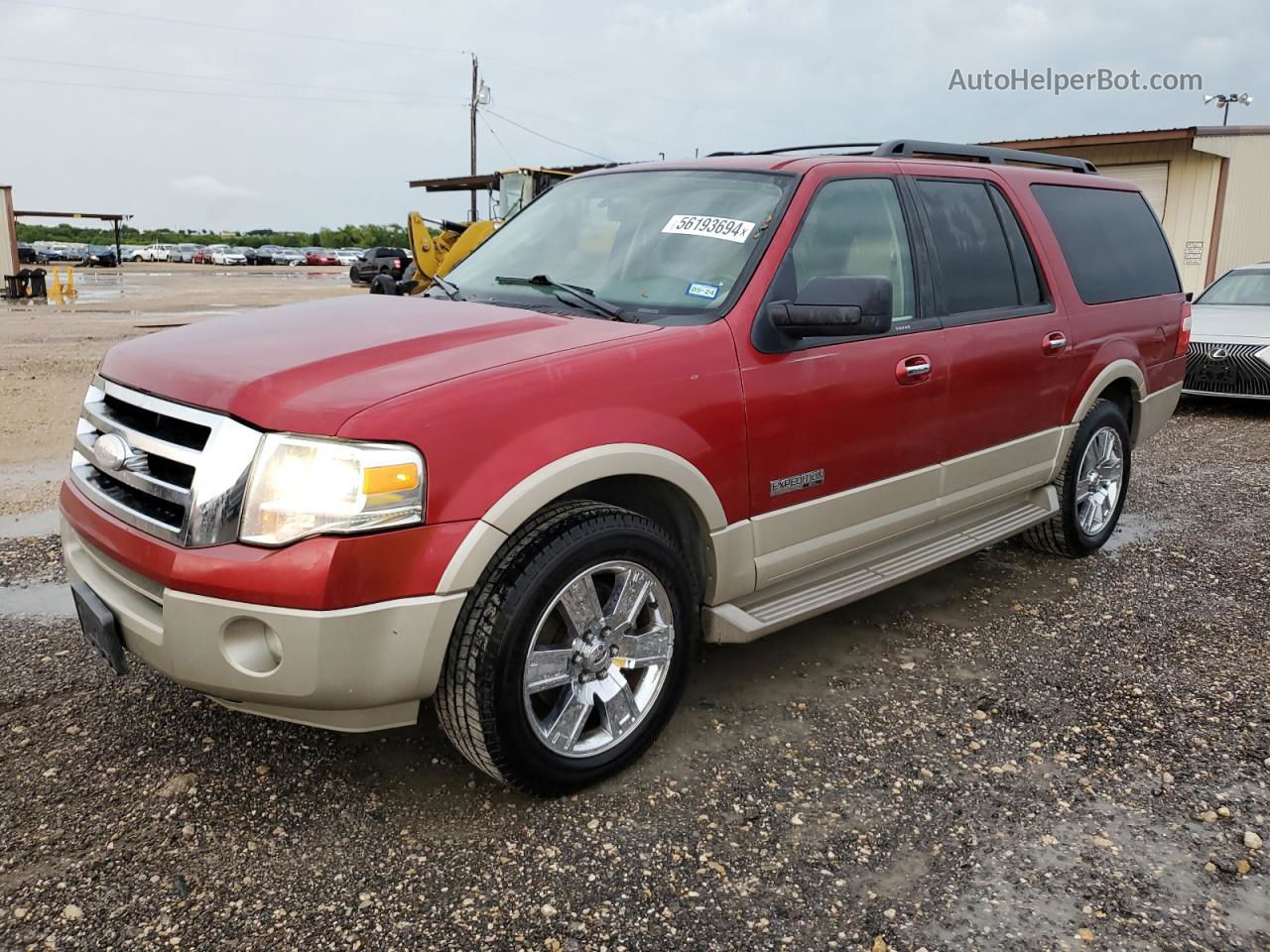 2007 Ford Expedition El Eddie Bauer Red vin: 1FMFK17577LA81997