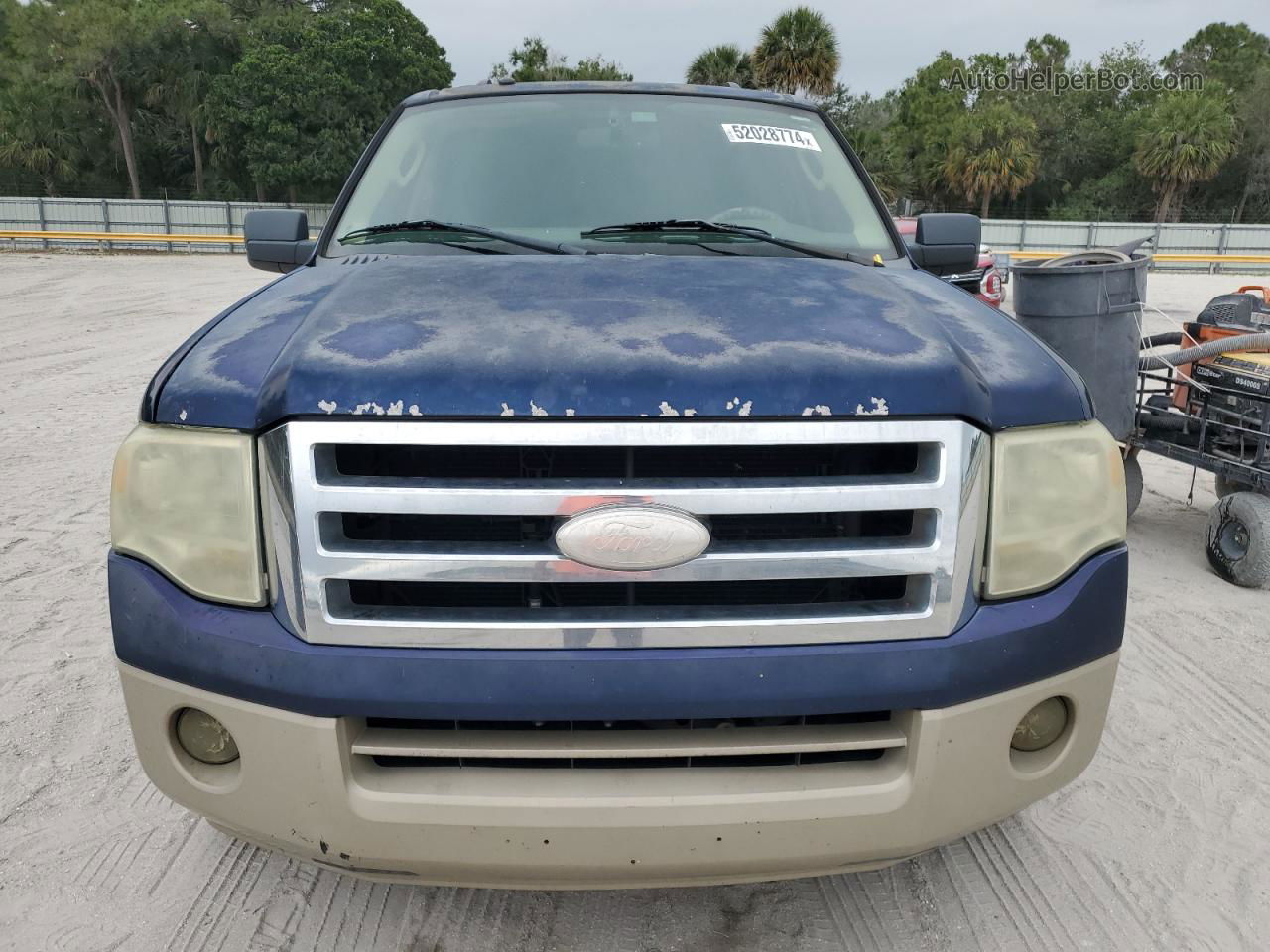 2008 Ford Expedition El Eddie Bauer Blue vin: 1FMFK17578LA75165