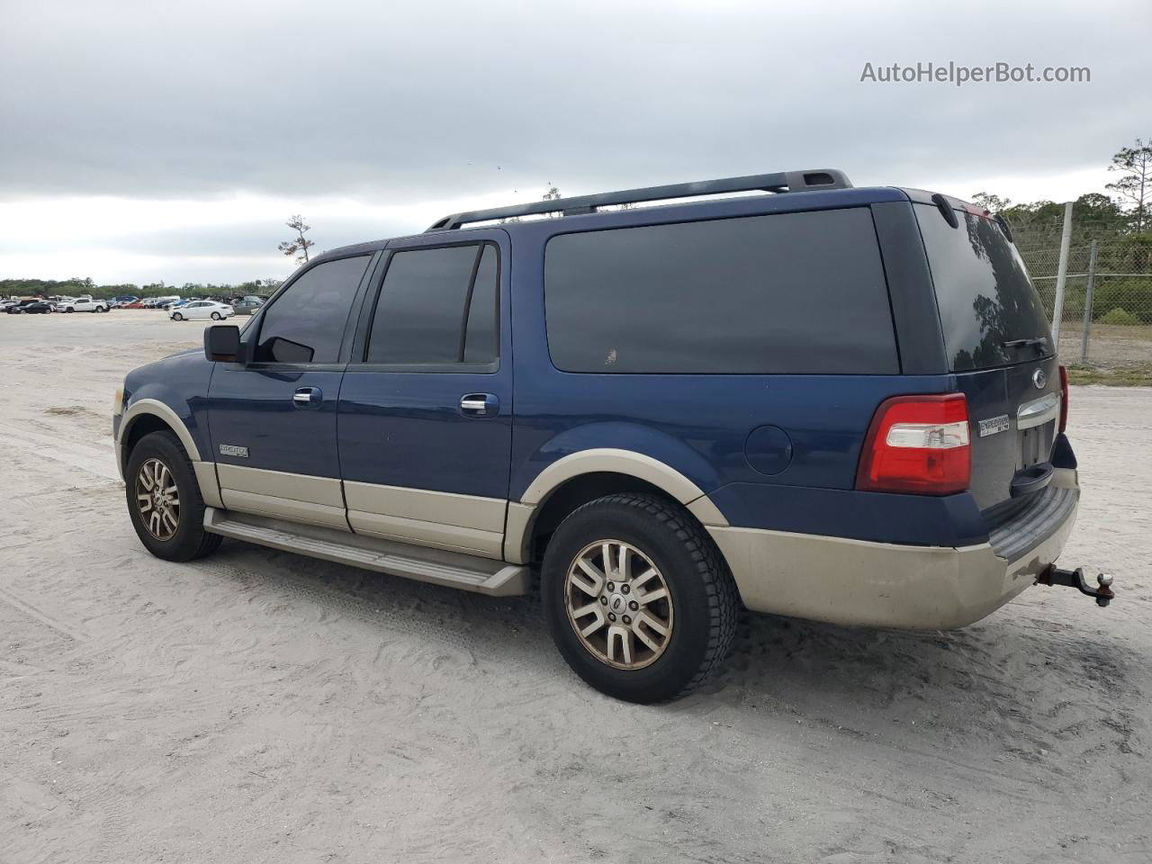 2008 Ford Expedition El Eddie Bauer Blue vin: 1FMFK17578LA75165