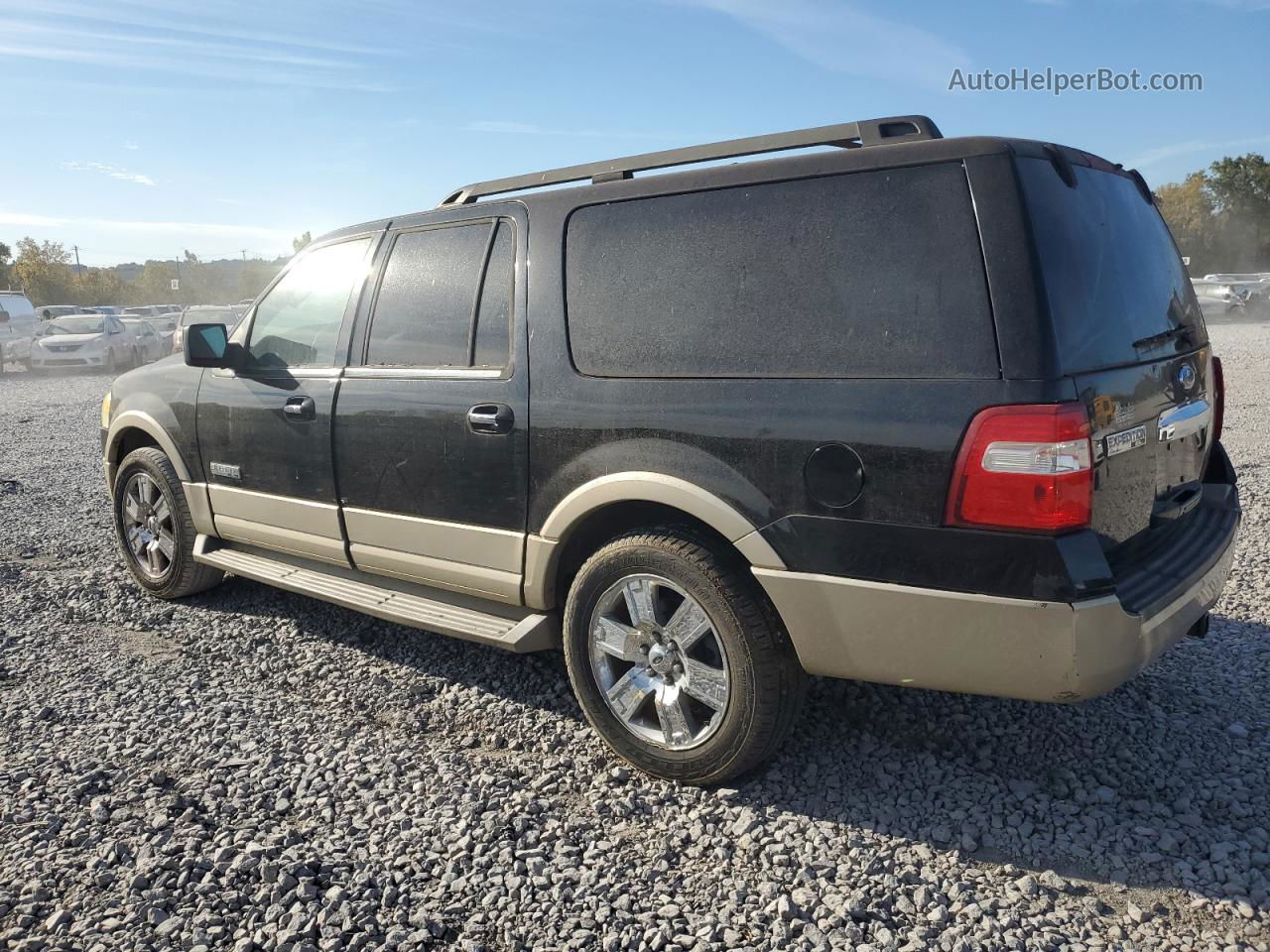 2007 Ford Expedition El Eddie Bauer Black vin: 1FMFK17587LA17483